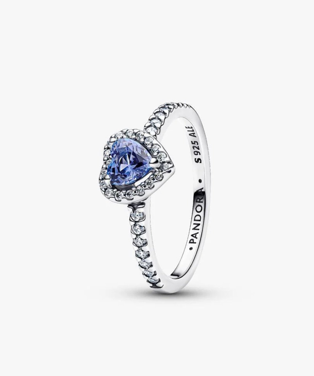 Pandora Elevated Blue Heart Silver