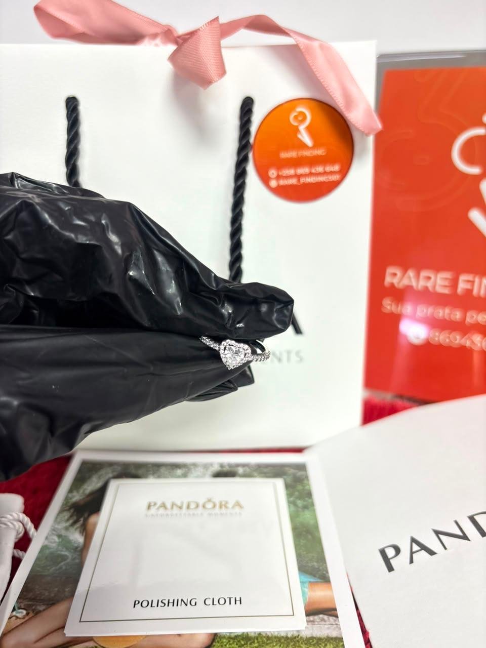 Pandora Elevated White Heart Silver - foto 2