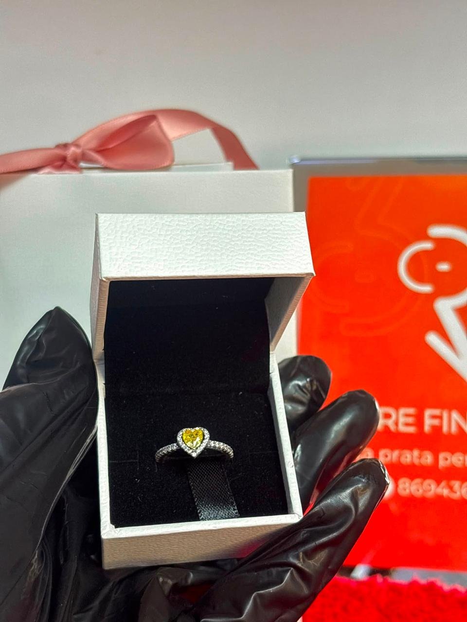 Pandora Elevated Yellow Heart Gold - foto 2